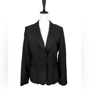 J.Crew Italian Wool Blazer 100% Wool Black Size 10 Tailored Work Jacket